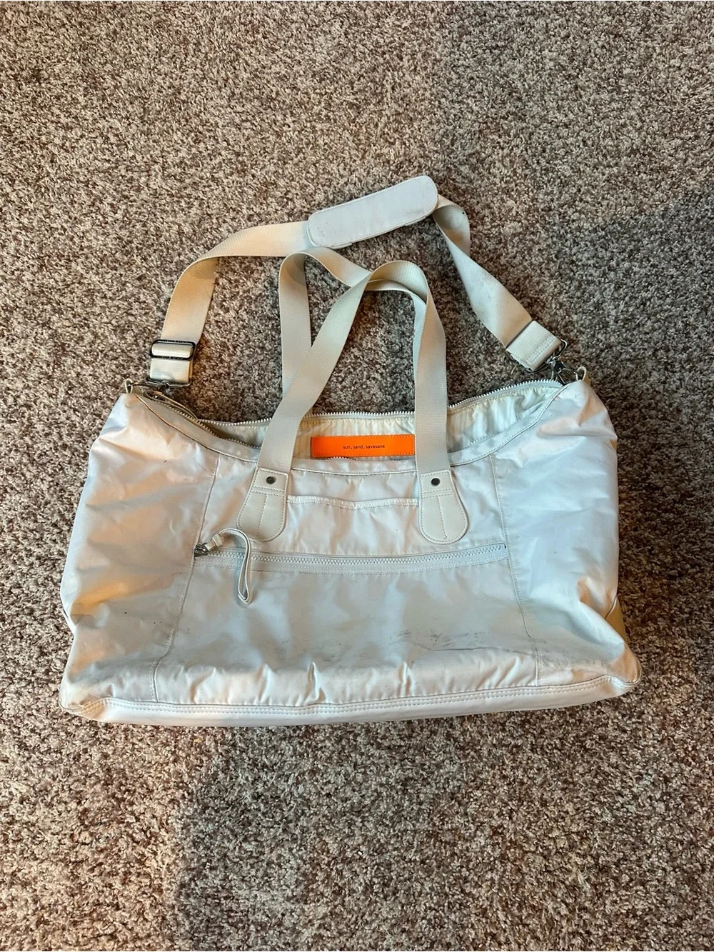 lululemon athletica Cream Shoulder Tote with Adjustable Strap
